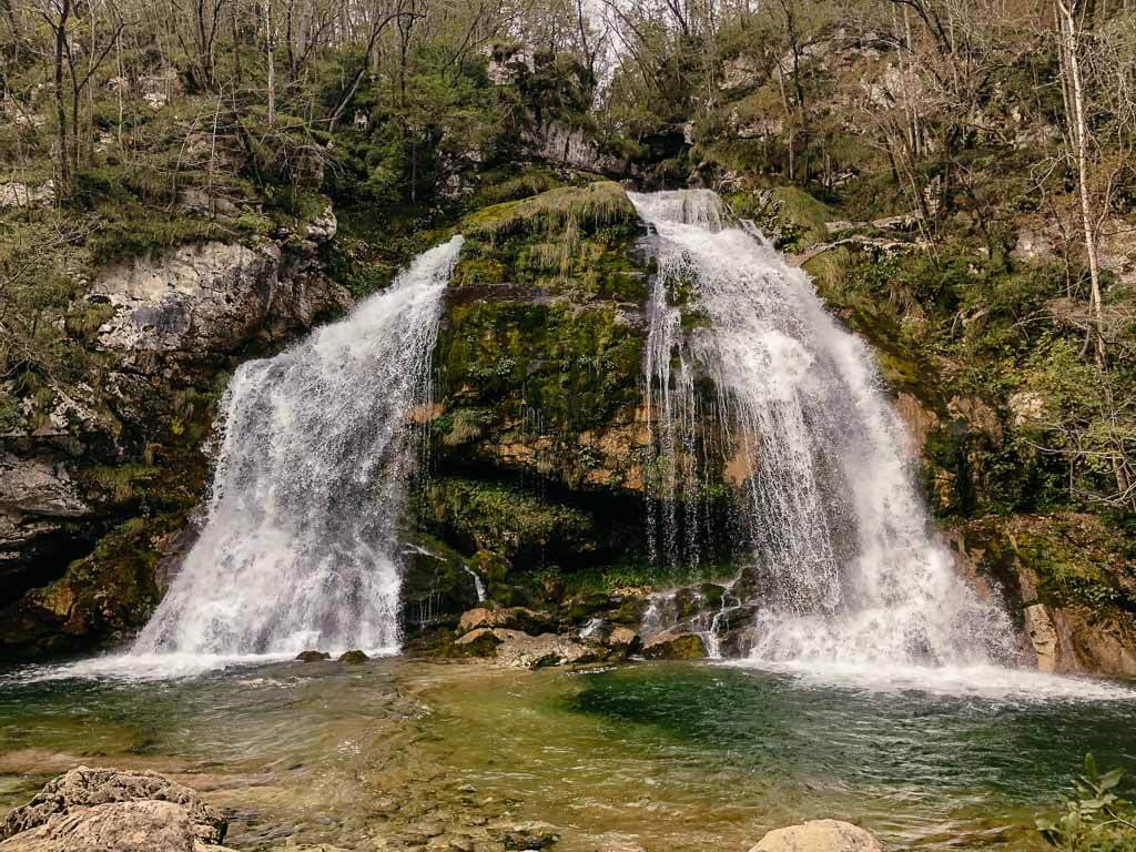 Wasserfall Slap Virje bei Bovec im Soca Tal