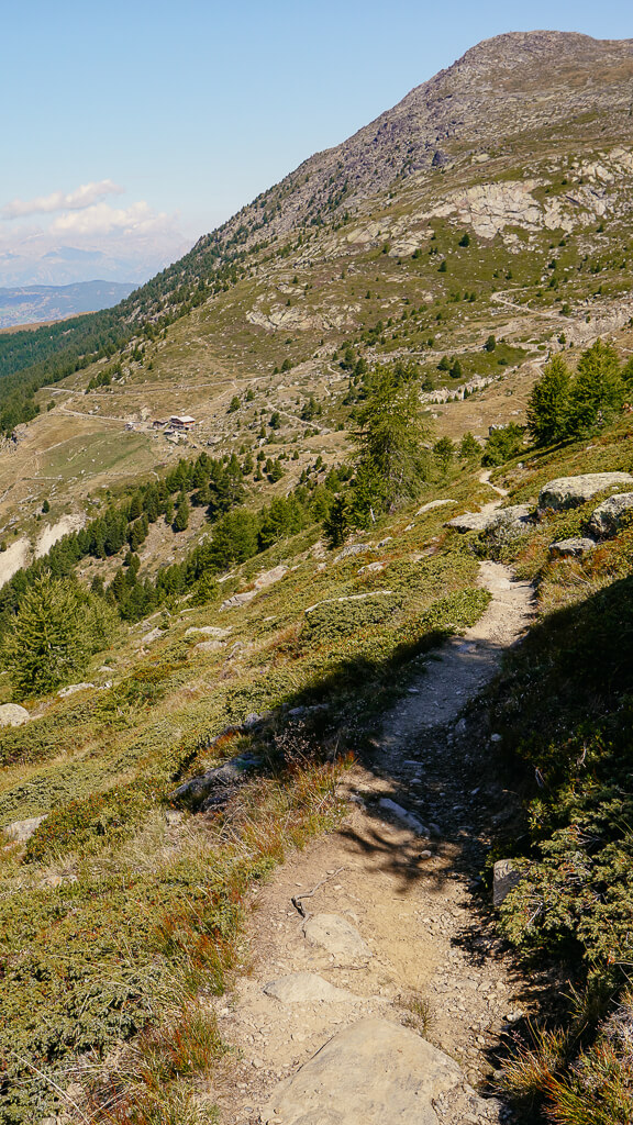 Saastal wandern auf dem Gsponer Höhenweg