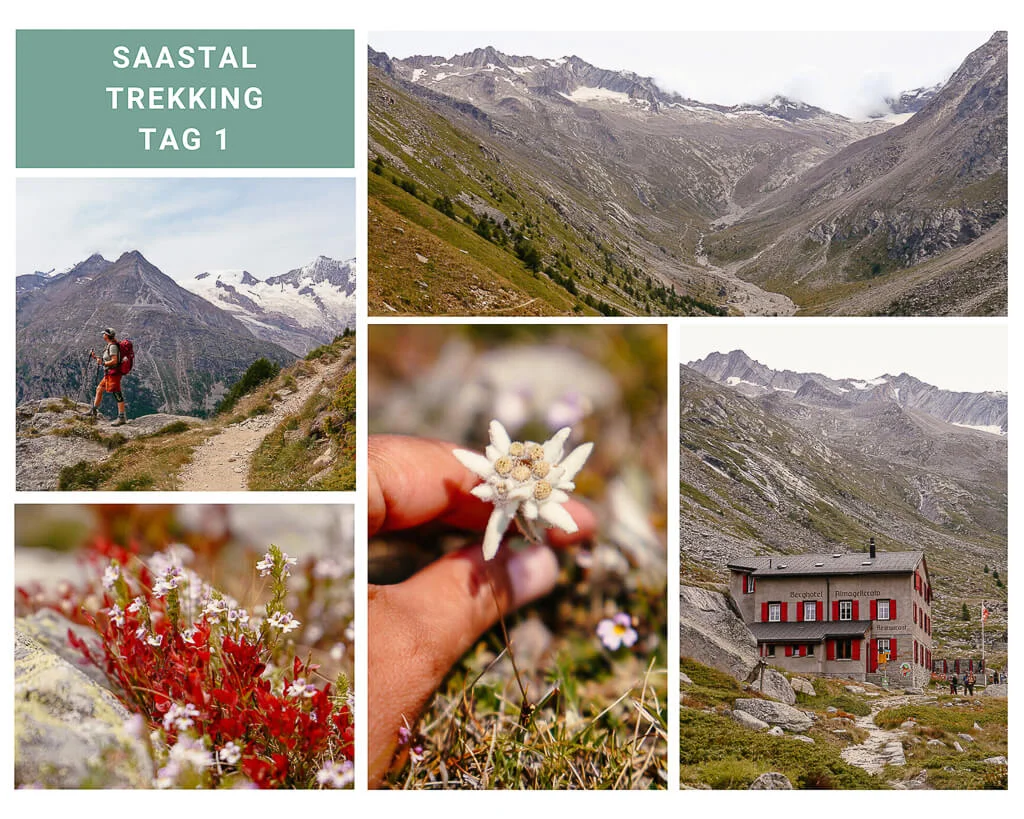 Saastal Trekking von Saas-Almagell über den Almageller Höhenweg zur Weissmieshütte