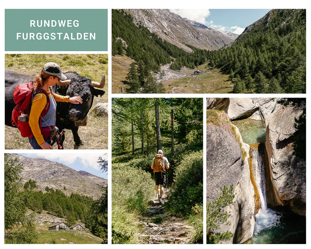 Wandern im Saastal auf dem Rundweg von Saas-Almagell nach Furggstalden