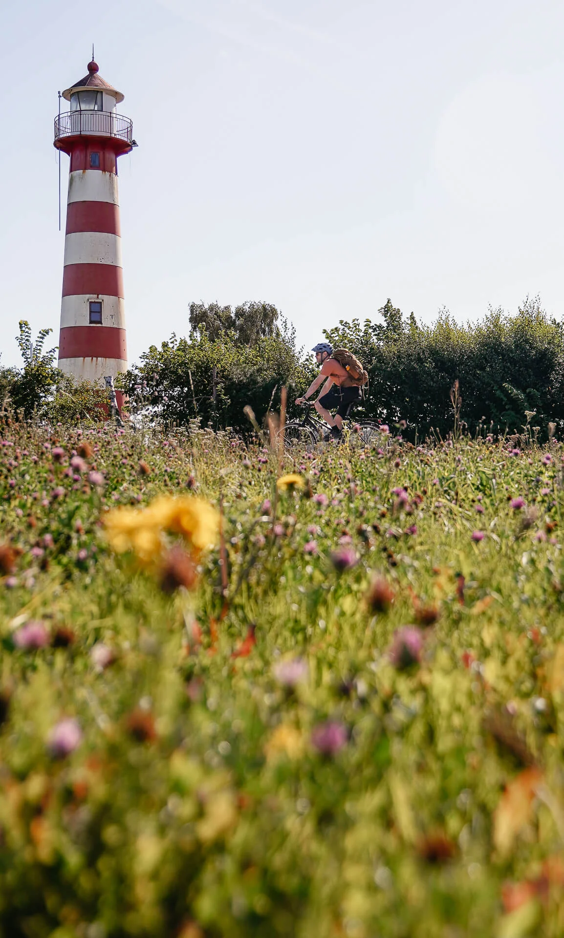 Radtour in Himmerland auf der Mariagerfjord Route von Mariager nach Kongsdal am Leuchtturm