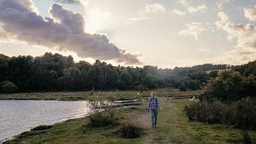 Wandern in Himmerland am Mariager Fjord bei Hobro auf der Panoramaroute
