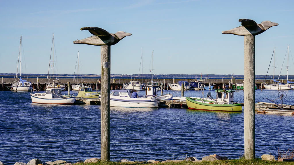 Hafen von Hvalpsund auf der Louns Halbinsel in Himmerland, Dänemark