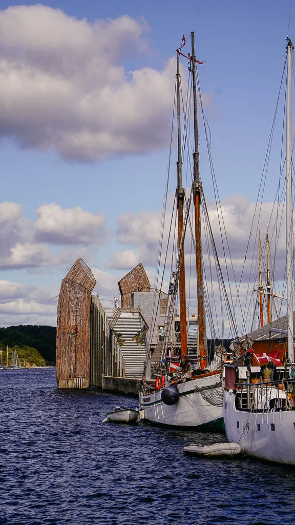 Aussichtsturm am Hafen von Hobro in Himmerland, Dänemark