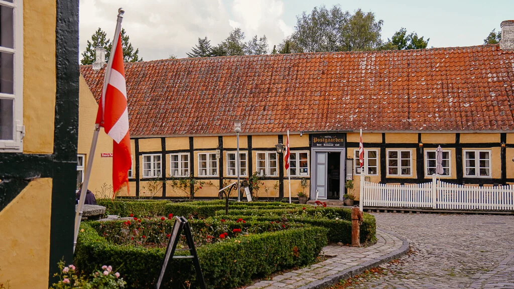 Historisches Zentrum mit Fachwerkhäusern in Mariager in Himmerland