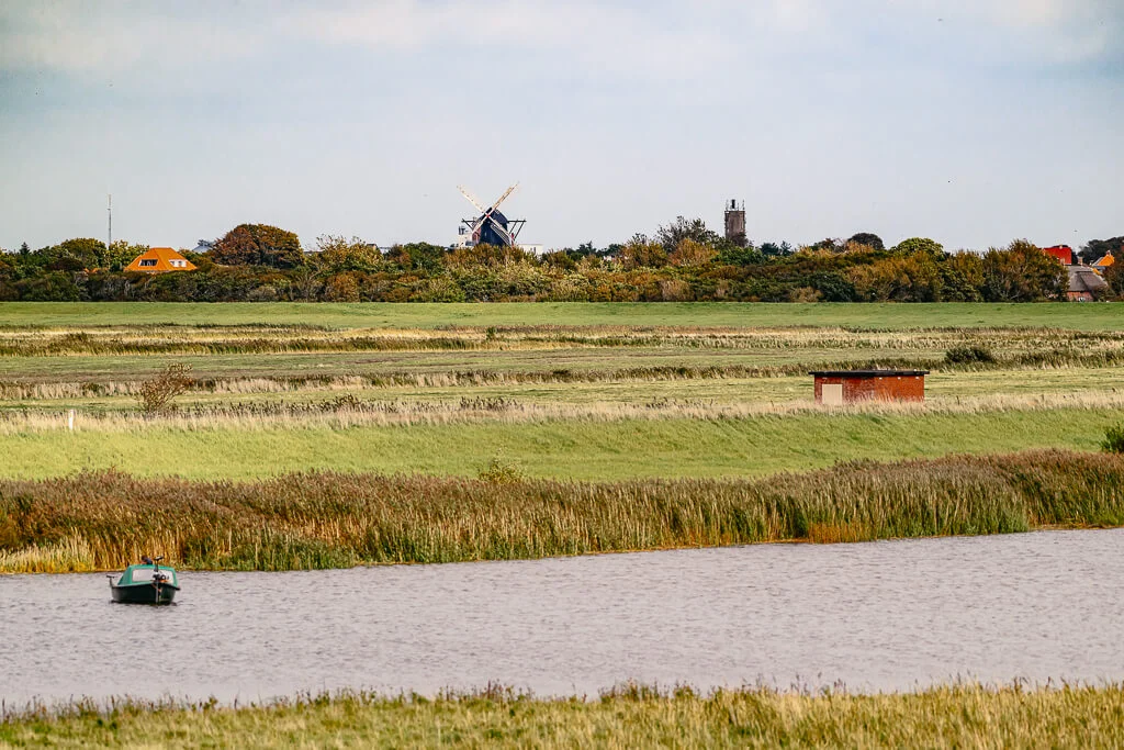 Marschlandschaft bei Højer in der Tøndermarsken von Südjütland/ Sønderjylland
