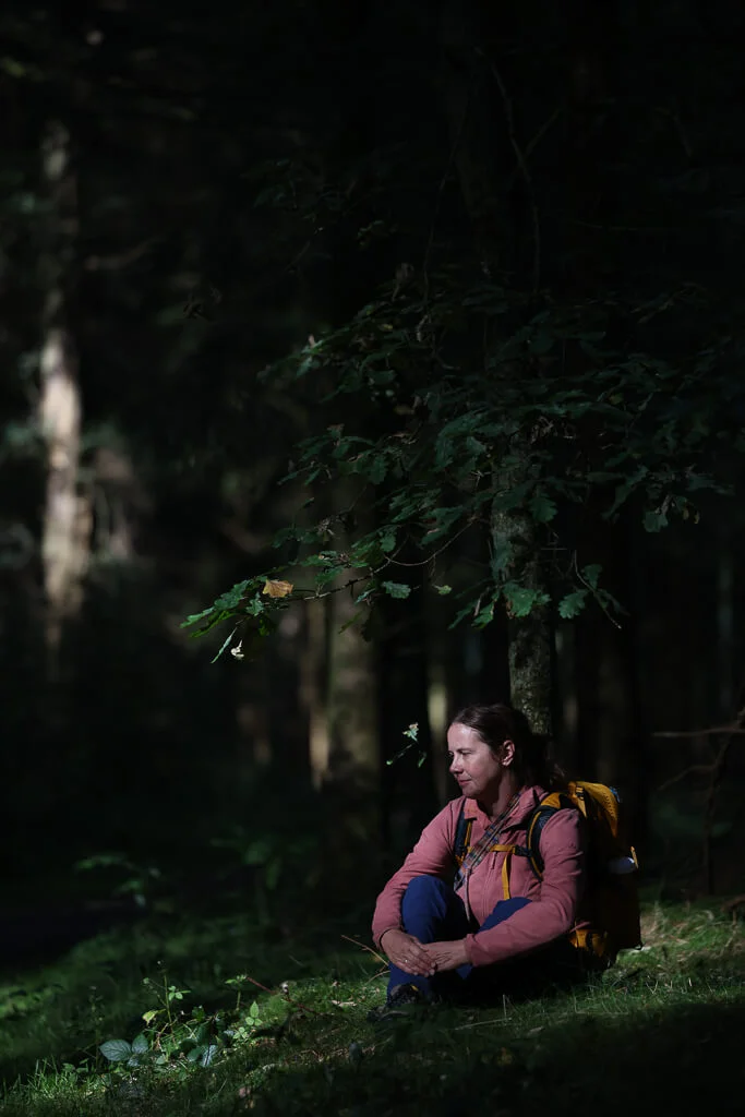 Wandern in Südjütland/ Sønderjyllland mit Couchflucht im Wald auf dem Frøslev Polde Wanderweg