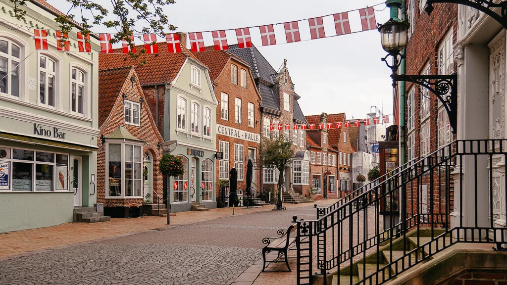 Fußgängerzone von Tønder in Südjütland/ Sønderjylland