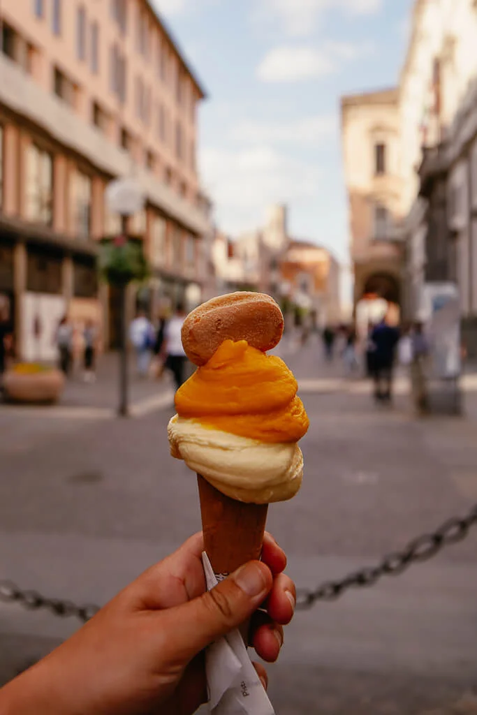 Gelato-Eis in Padua w&auml;hrend unserer Eurobike Radreise von Bozen nach Venedig